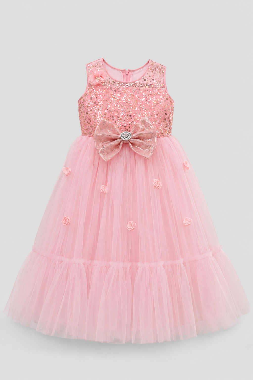 Pink Glitter Long Dress