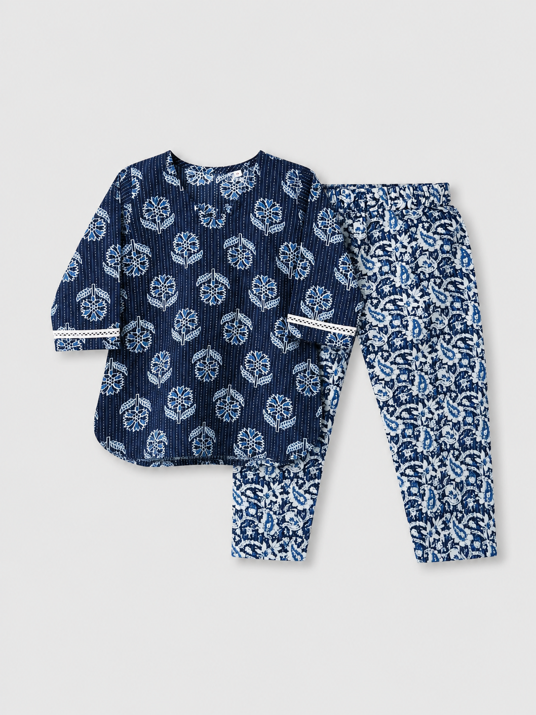Navy Batik Cord Set
